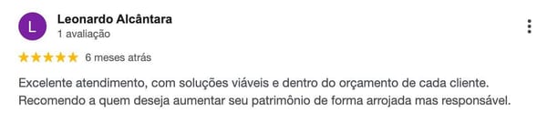 Depoimento de Leonardo Alcântara — 5 estrelas